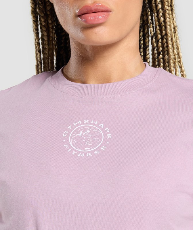 Gymshark Legacy Oversized T-Shirt Warm Lilac | 42673SKCJ