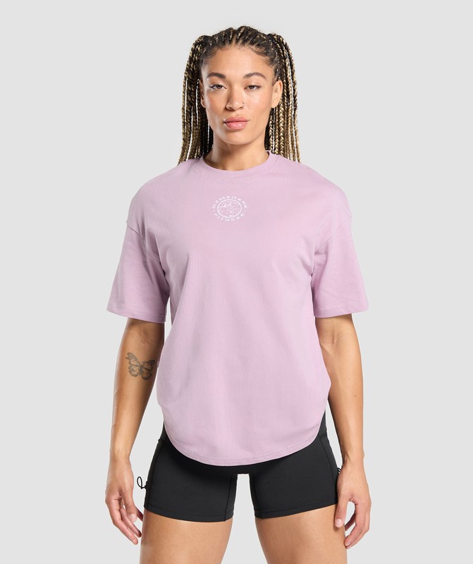 Gymshark Legacy Oversized T-Shirt Warm Lilac | 42673SKCJ