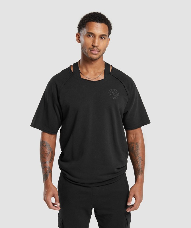 Gymshark Legacy Rag Top Black | 01697LYPK
