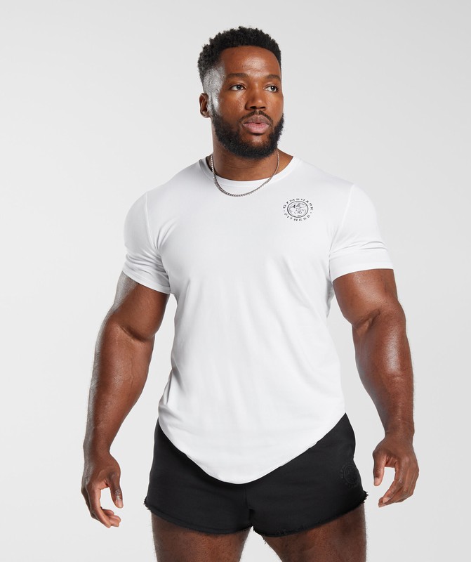 Gymshark Legacy T-Shirt White | 70596UCVM