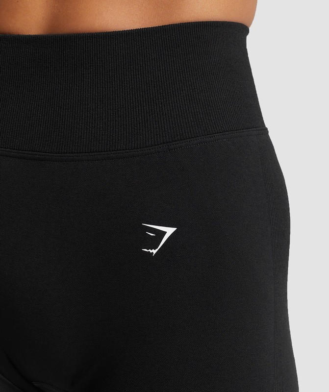 Gymshark Lift Contour Seamless Shorts Black / Black Marl | 24073CQWI