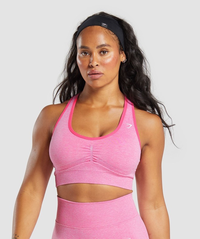 Gymshark Lift Seamless Sports Bra Pink | 21937AYWH