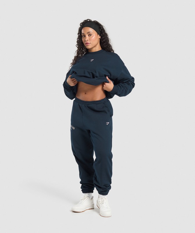 Gymshark Lifting Club Oversized Jogger Navy | 57864KSOT