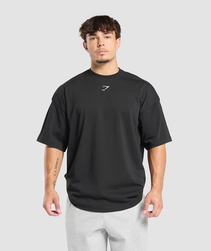Gymshark Lifting Club T-Shirt Black / Light Grey | 08973KQSP
