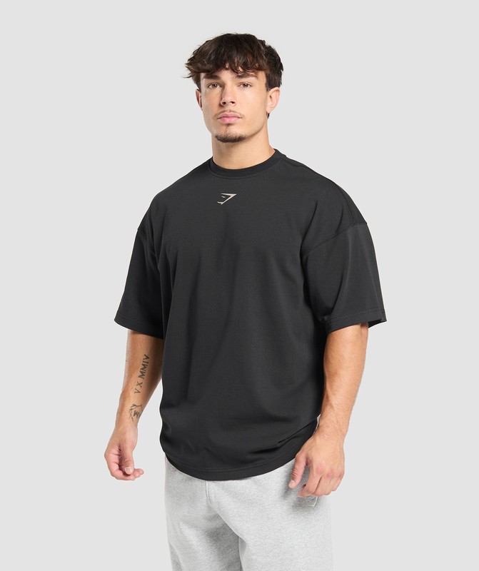 Gymshark Lifting Club T-Shirt Black / Light Grey | 08973KQSP