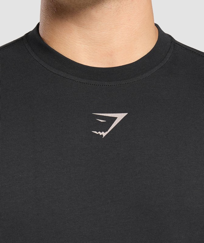 Gymshark Lifting Club T-Shirt Black / Light Grey | 08973KQSP