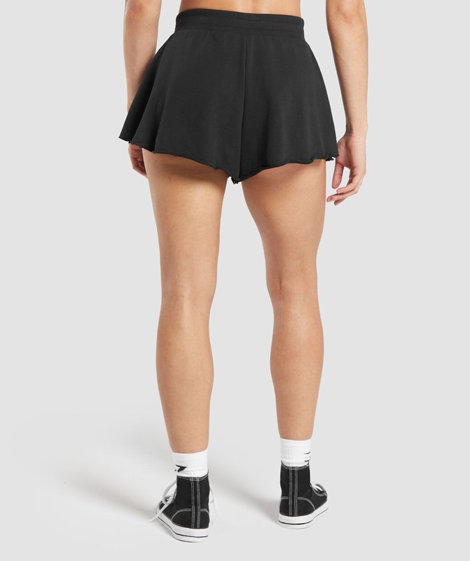 Gymshark Lifting Crossover Cotton Shorts Black | 35910TYUE