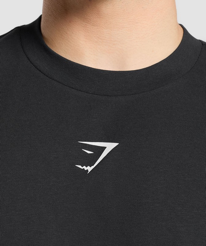 Gymshark Lifting Essential Arabic Oversized Graphic T-Shirt Black | 03629QBYC