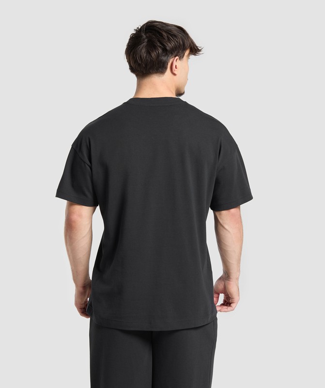 Gymshark Lifting Essentials Oversized Graphic T-Shirt Black | 29083TSHC