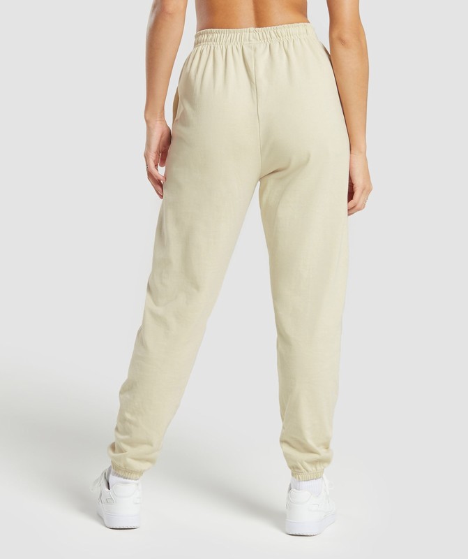 Gymshark Lifting Lightweight Joggers Ecru White | 12896PMCS