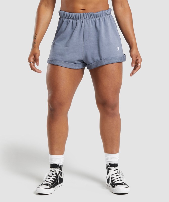 Gymshark Lifting Loose Shorts Iron Blue | 98701OMSY