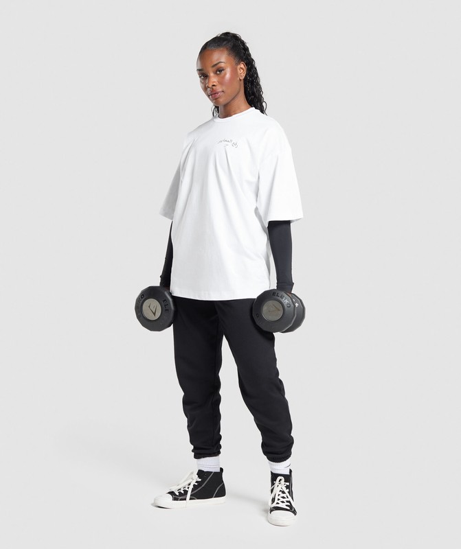 Gymshark Lifting OS Baggy Tee GFX White | 17368OLRG