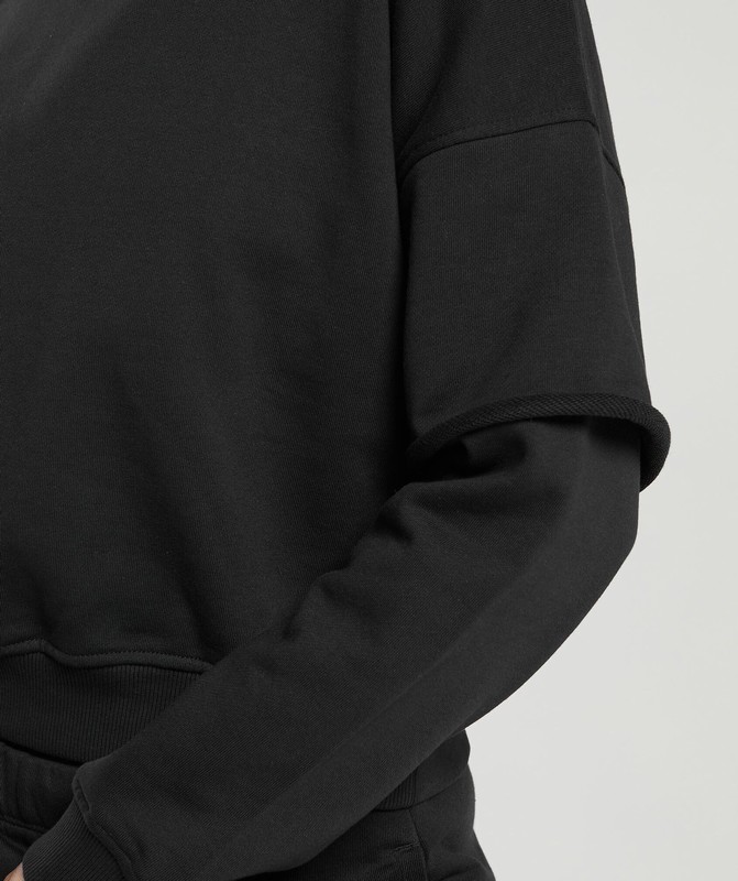 Gymshark Lifting Oversized Sweatshirt Black | 06295PUFE