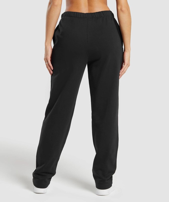 Gymshark Lifting Straight Leg Jogger Black | 48097CVEZ