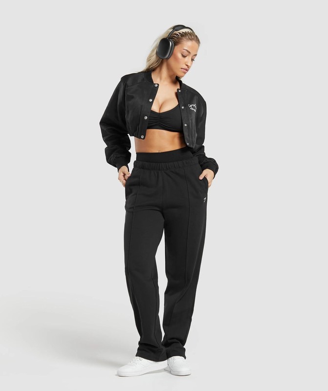 Gymshark Lifting Straight Leg Jogger Black | 48097CVEZ