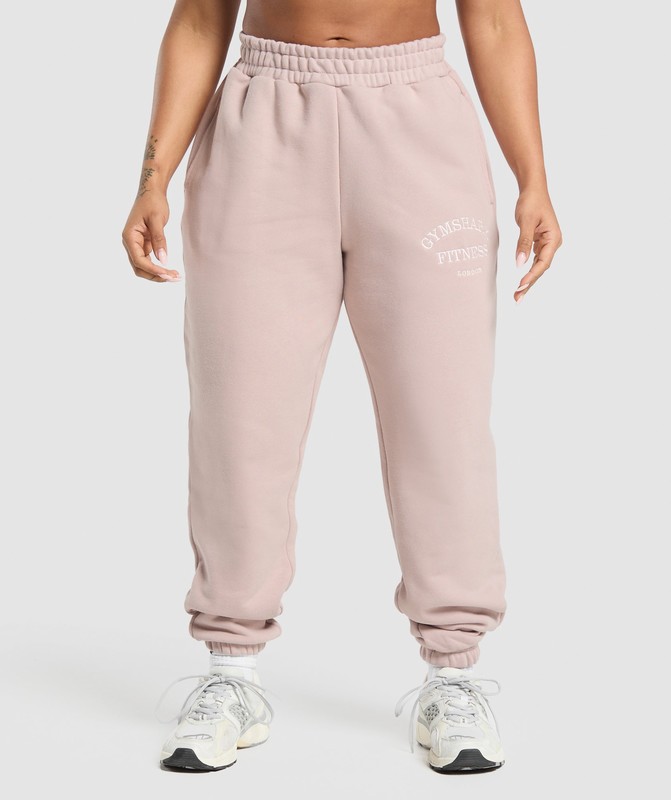 Gymshark London Fitness Club Graphic Jogger Muted Pink | 70319VWJD