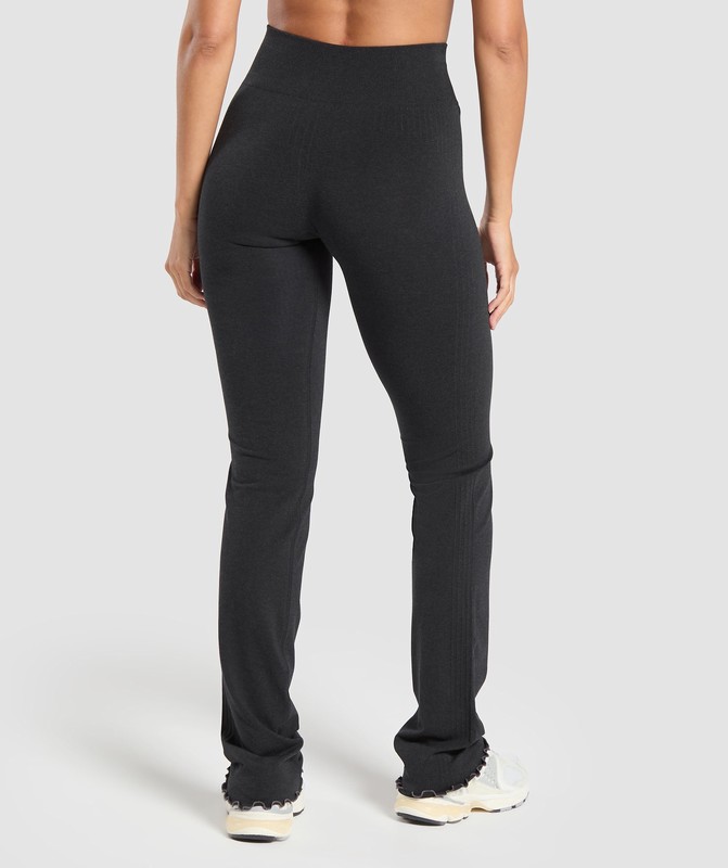 Gymshark Luxe Seamless Flare Leggings Coal Marl | 65310PCUY