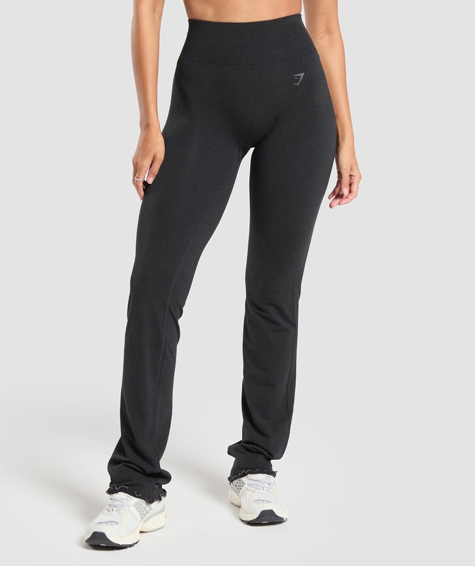 Gymshark Luxe Seamless Flare Leggings Coal Marl | 65310PCUY
