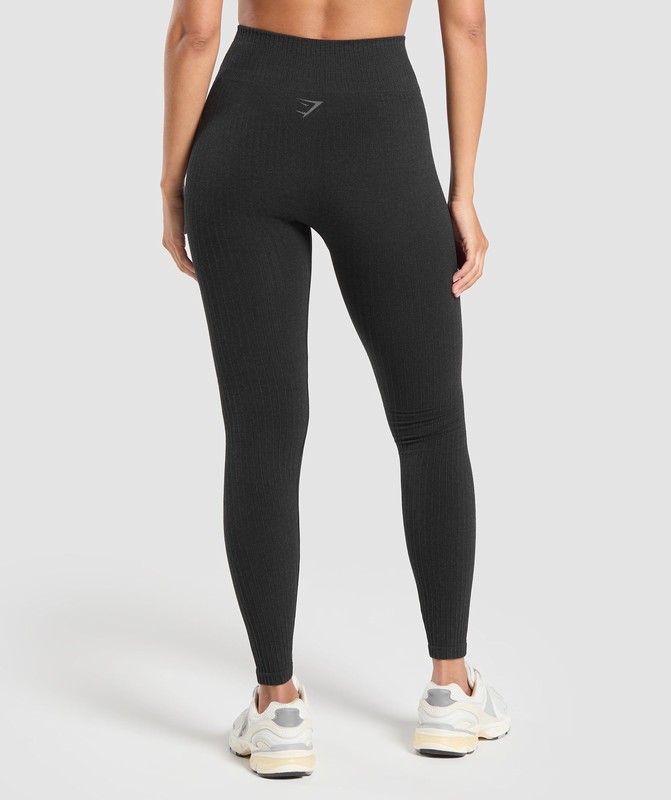 Gymshark Luxe Seamless Leggings Coal Marl | 65130YCZX