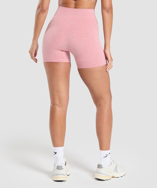 Gymshark Luxe Seamless Shorts Cosy Pink Marl | 36947KBSR