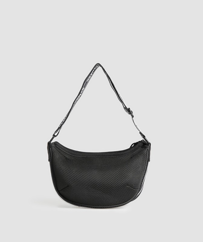 Gymshark Mesh Shoulder Bag Black | 59631ALZX