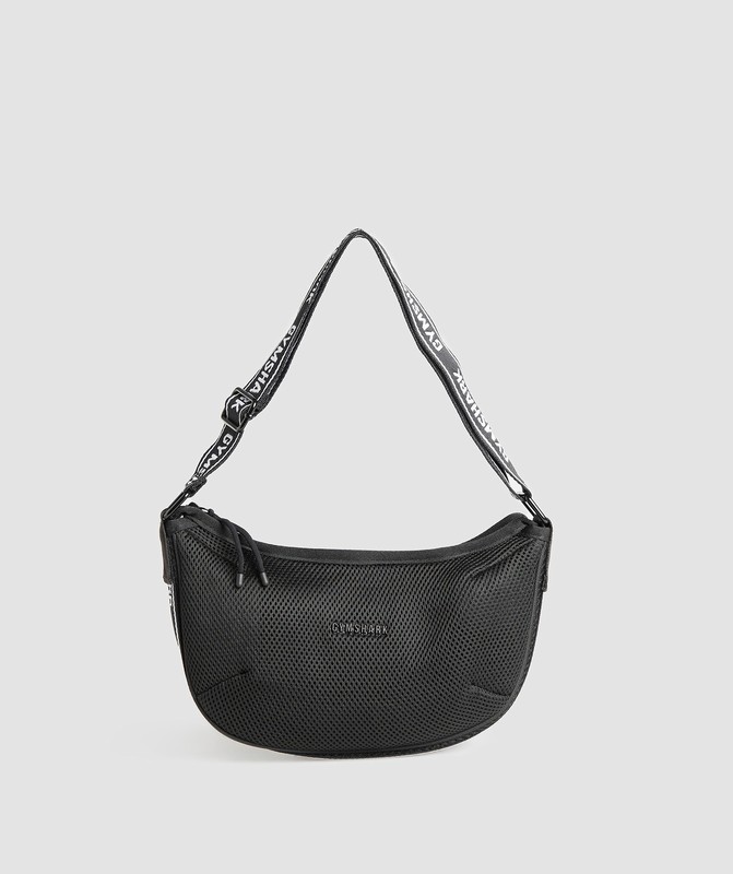Gymshark Mesh Shoulder Bag Black | 59631ALZX