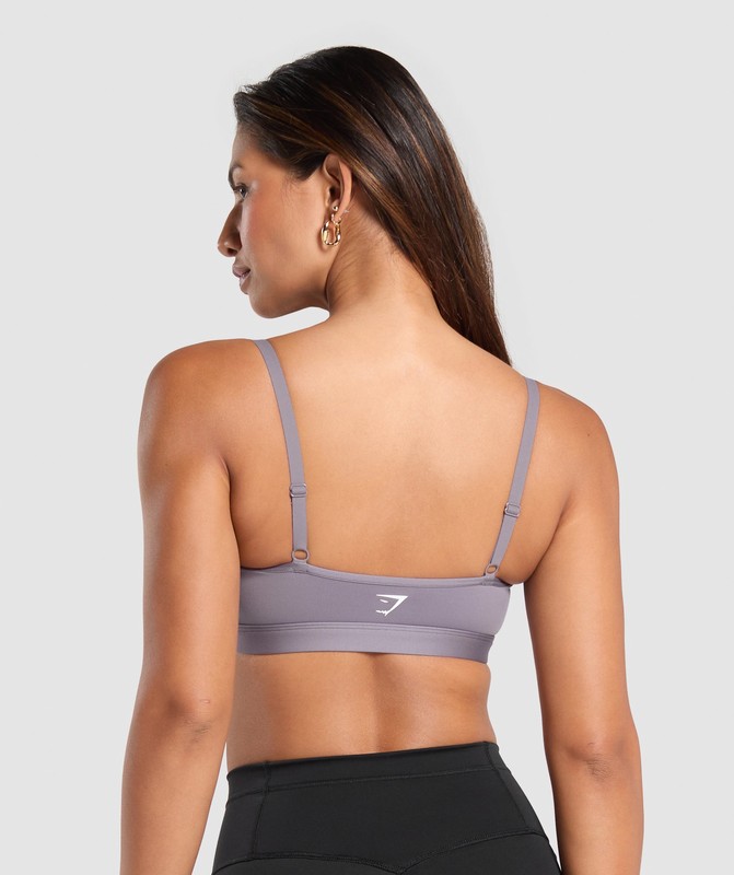 Gymshark Mesh Sports Bra Fog Purple | 26815TVPH