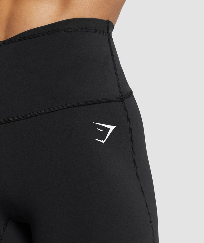 Gymshark Mesh Waistband Leggings Black | 71258NPBC