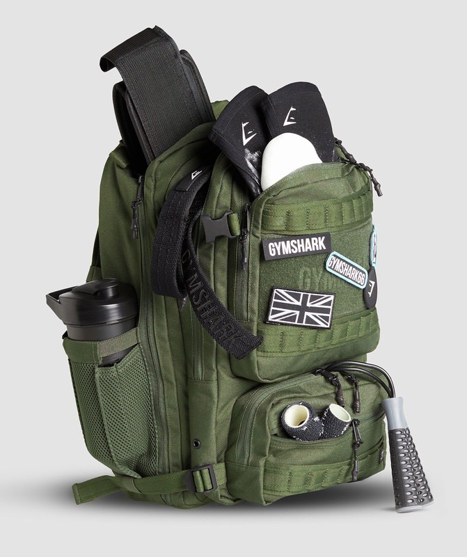 Gymshark Military Backpack Core Olive | 98452INYH