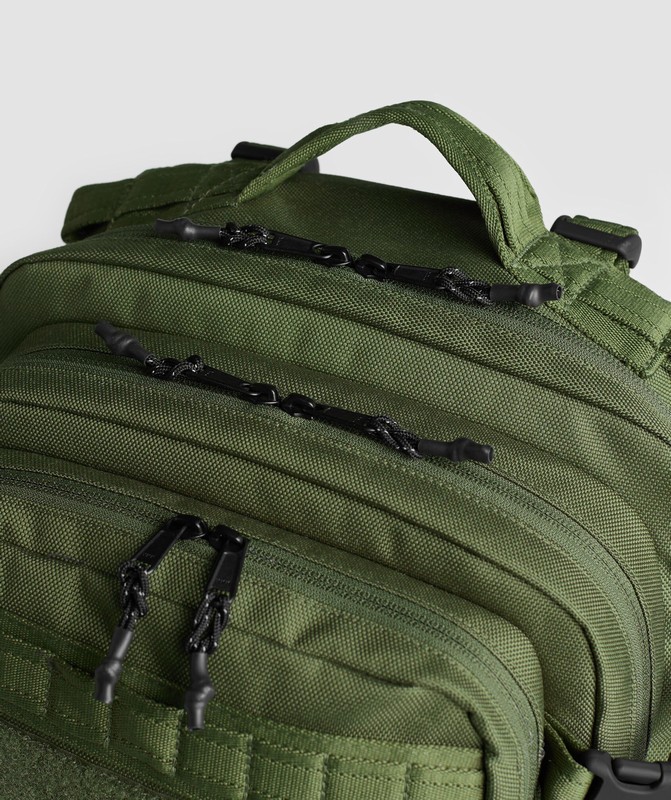 Gymshark Military Backpack Core Olive | 98452INYH