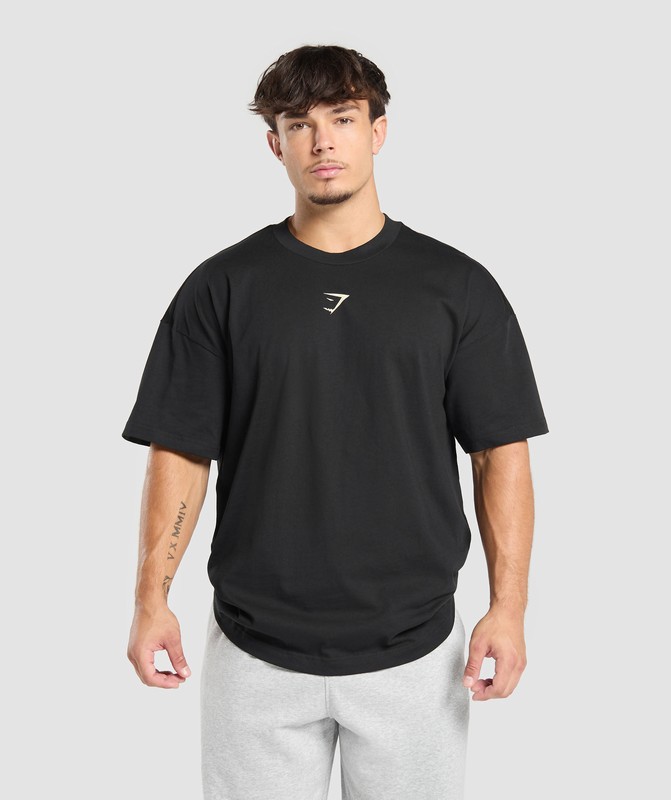Gymshark Movin' Metal Graphic T-Shirt Black | 59403JONL