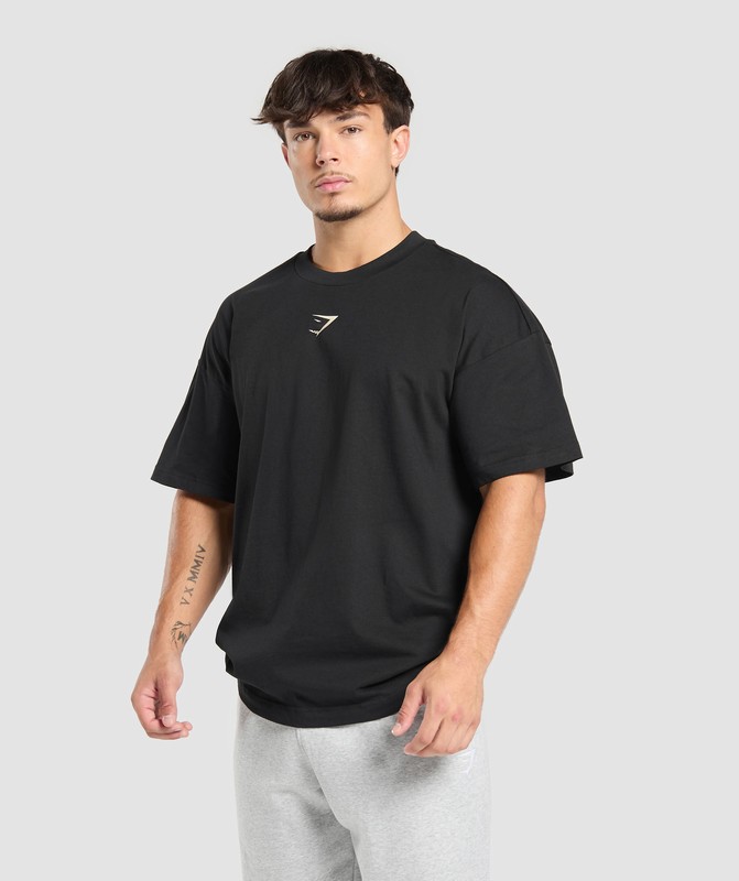 Gymshark Movin' Metal Graphic T-Shirt Black | 59403JONL