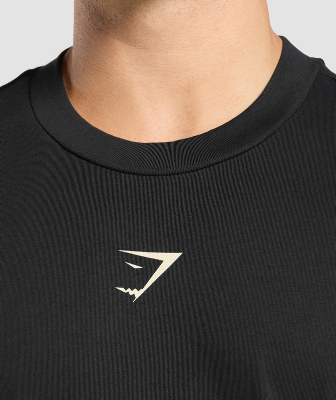 Gymshark Movin' Metal Graphic T-Shirt Black | 59403JONL