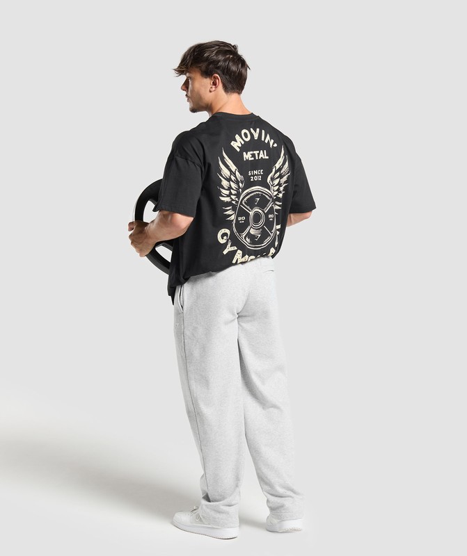 Gymshark Movin' Metal Graphic T-Shirt Black | 59403JONL