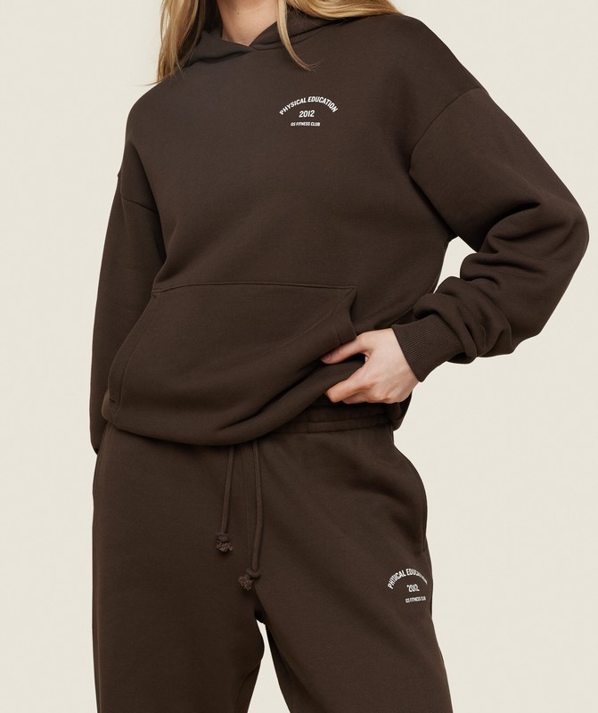 Gymshark Pe Graphic Hoodie Archive Brown | 96530XGSE
