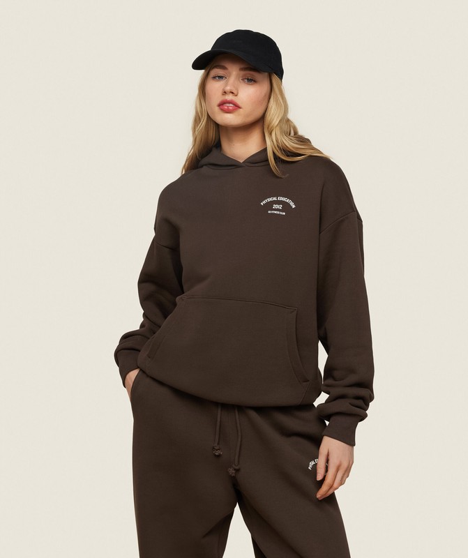 Gymshark Pe Graphic Hoodie Archive Brown | 96530XGSE