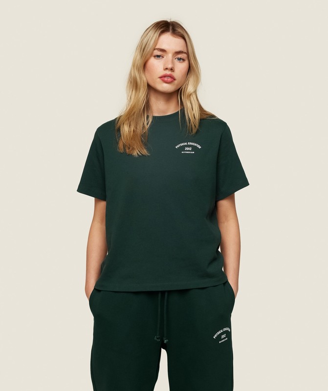 Gymshark Phys Ed Graphic T-Shirt Green | 73204OBRC