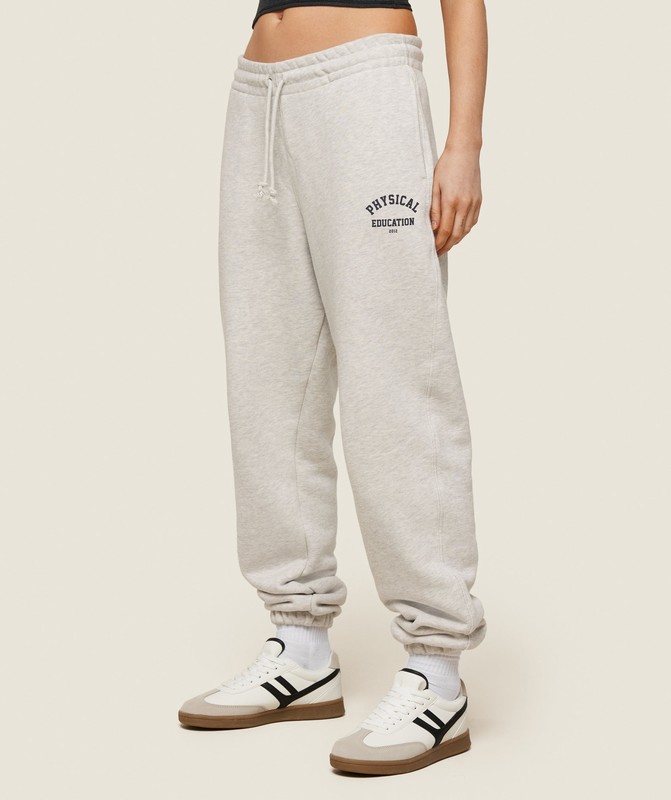Gymshark Phys Ed Logo Sweatpants Light Grey Marl | 92306RPCK