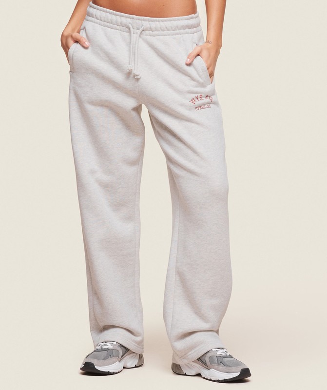 Gymshark Phys Ed Straight Leg Joggers Light Grey Marl | 26713KIOY