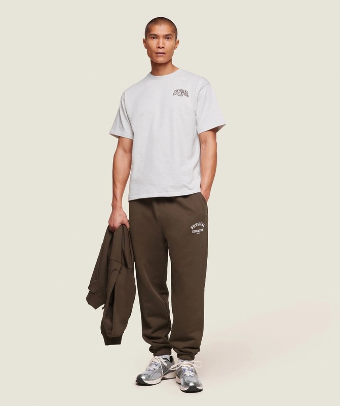 Gymshark Phys Ed T-Shirt Light Grey Marl | 06471ULDG