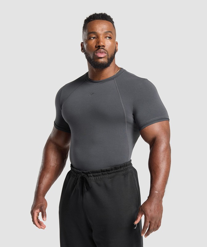 Gymshark Physique T-Shirt Onyx Grey | 32146MEXZ