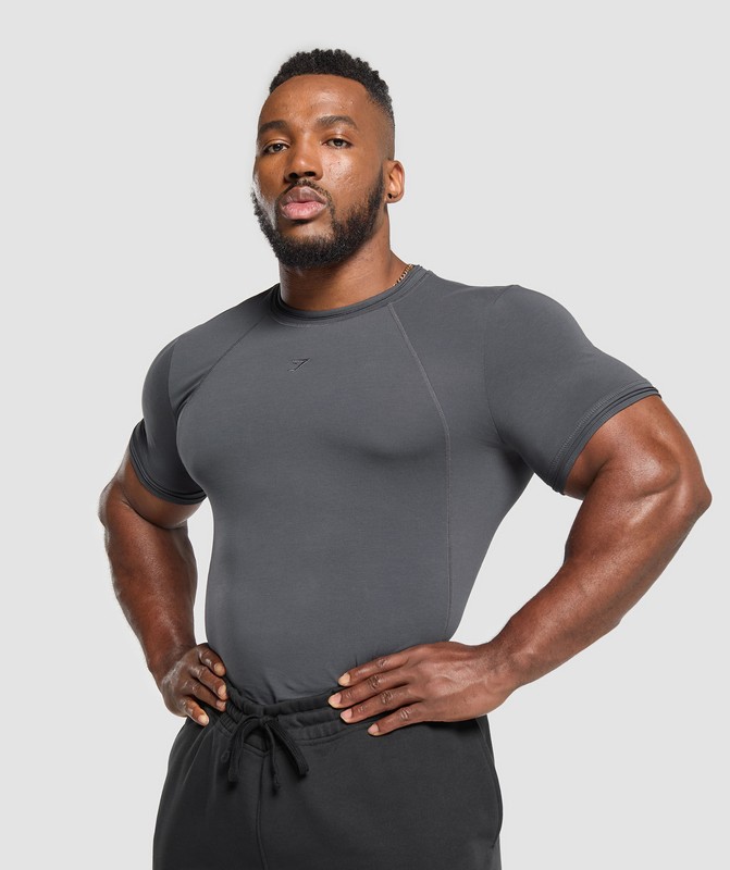 Gymshark Physique T-Shirt Onyx Grey | 32146MEXZ