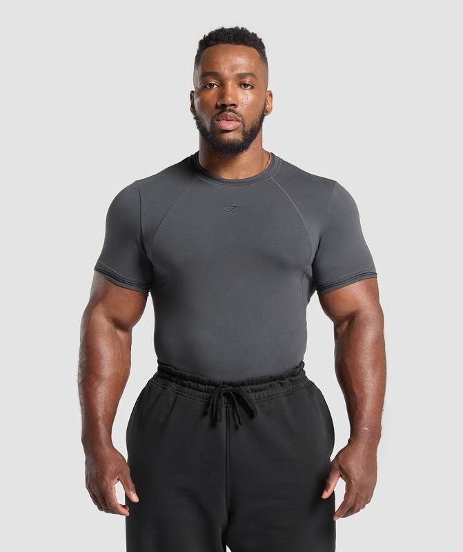 Gymshark Physique T-Shirt Onyx Grey | 32146MEXZ
