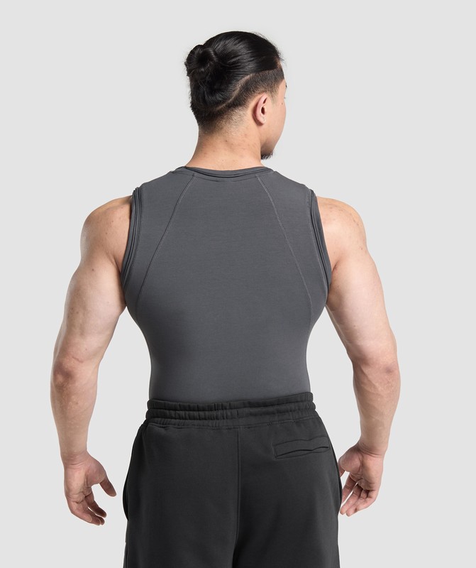 Gymshark Physique Tank Onyx Grey | 10368HRDI