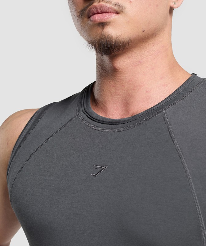 Gymshark Physique Tank Onyx Grey | 10368HRDI