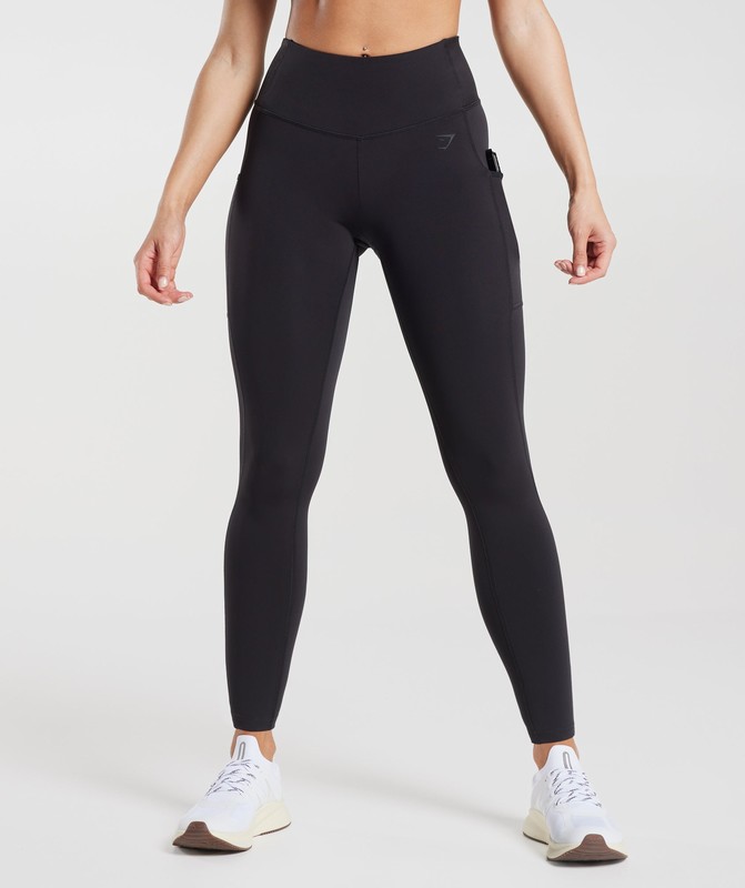 Gymshark Pocket Leggings Black | 69257UZOL