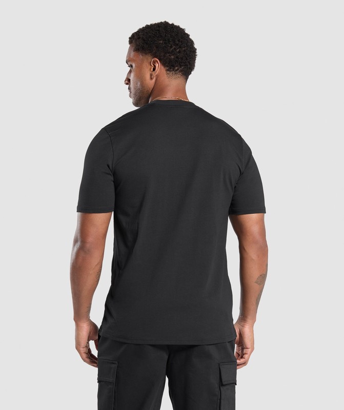 Gymshark Pocket T-Shirt Black | 61849JPWL