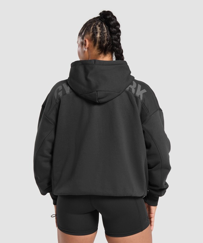 Gymshark Power Hoodie Black | 34290MQJO