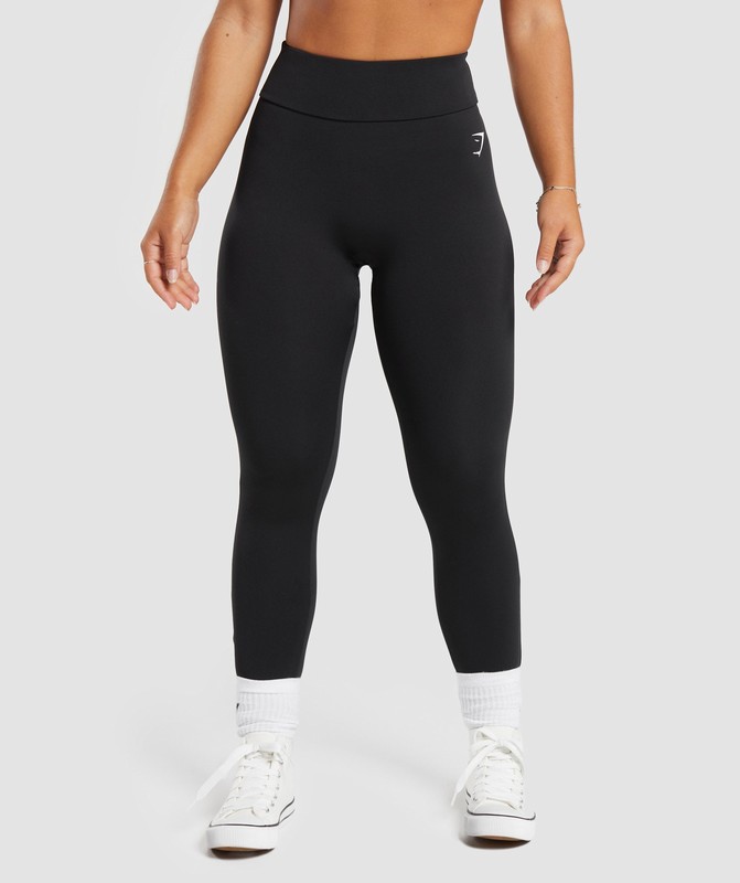 Gymshark Power Regular Leggings Black | 82360TZRN