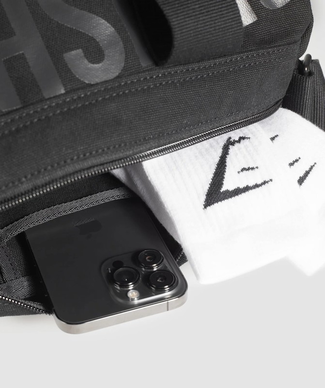 Gymshark Power Small Holdall Black / Asphalt Grey | 42567ALRC